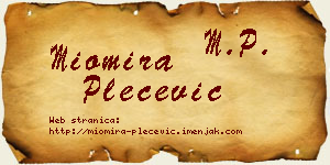 Miomira Plećević vizit kartica